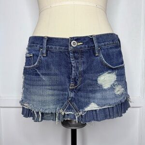 Hollister denim mini skirt